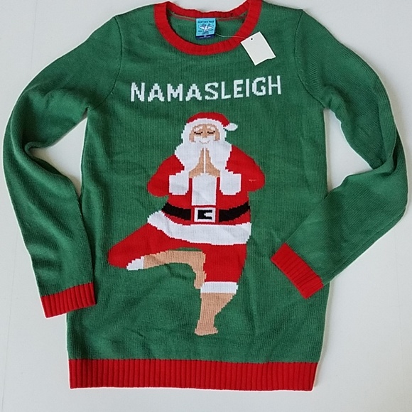 northern pole Sweaters - Yoga ugly Christmas sweater namasleigh xs